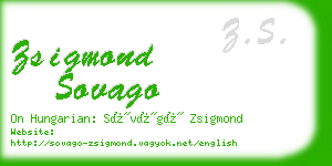 zsigmond sovago business card